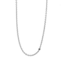 Silver<LAGOS 32 Inch Caviar Beaded Station Necklace