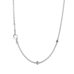 Silver<LAGOS 32 Inch Caviar Beaded Station Necklace