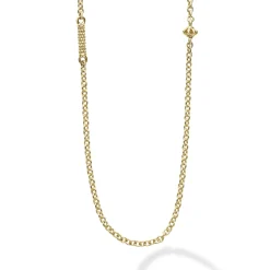 Gold<LAGOS 32 Inch Gold Caviar Chain Necklace