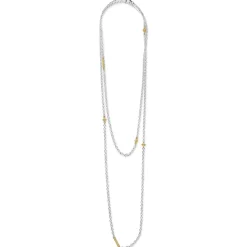 Chains<LAGOS 32 Inch Two-Tone Caviar Chain Necklace