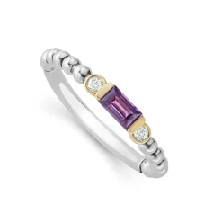 Diamonds<LAGOS Amethyst And Diamond Stacking Ring