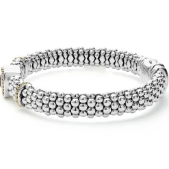 Two-Tone<LAGOS Amethyst Caviar Bracelet | 9Mm