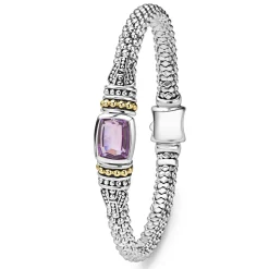 Two-Tone<LAGOS Amethyst Caviar Bracelet | 6Mm