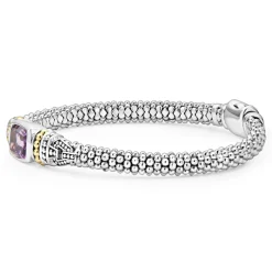 Two-Tone<LAGOS Amethyst Caviar Bracelet | 6Mm
