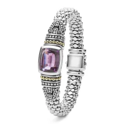 Two-Tone<LAGOS Amethyst Caviar Bracelet | 9Mm