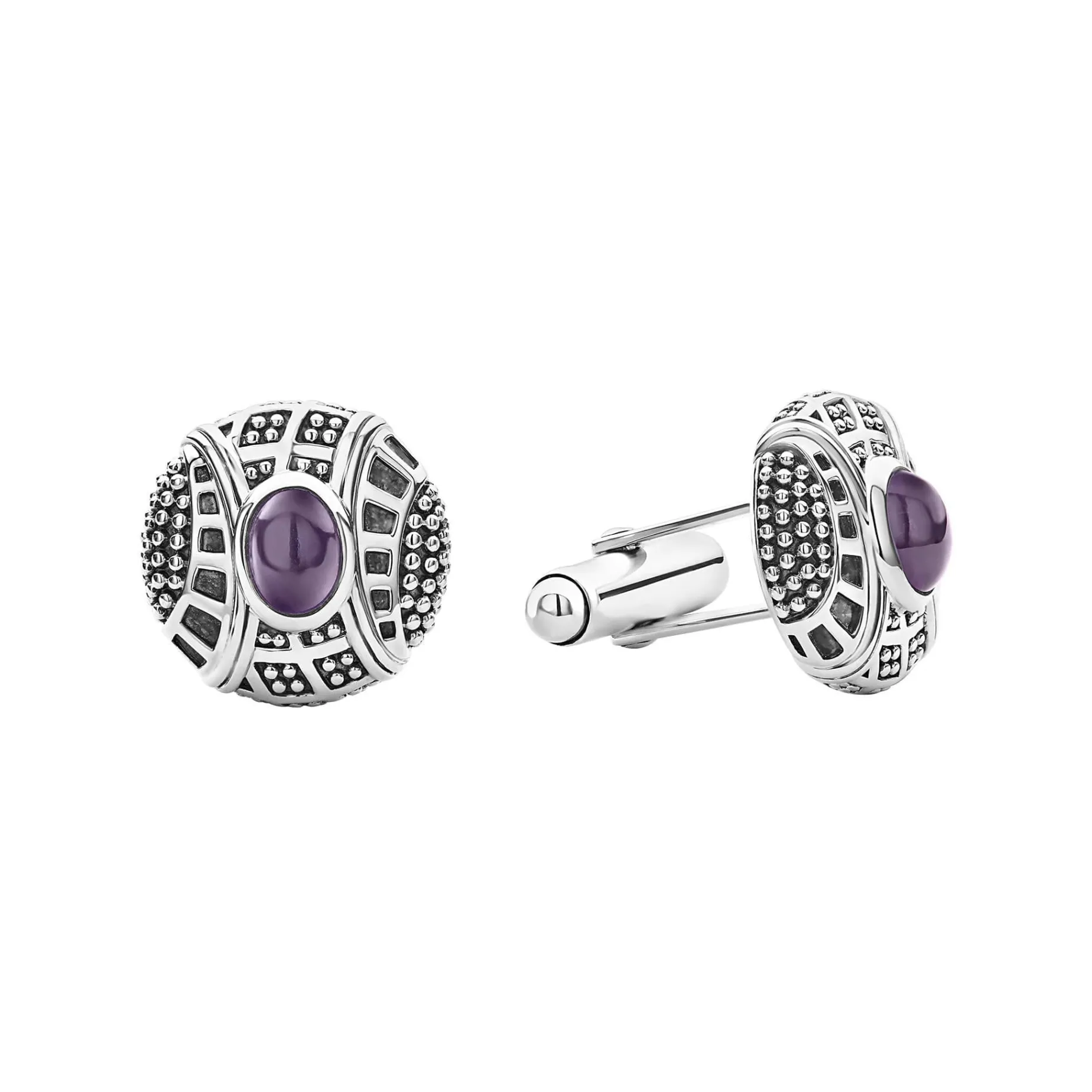 Cuff Links<LAGOS Amethyst Cuff Links