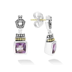 Gemstones<LAGOS Amethyst Drop Earrings
