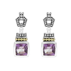Gemstones<LAGOS Amethyst Drop Earrings