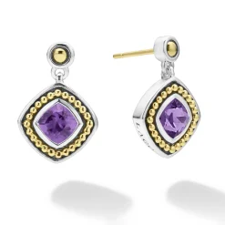 Gemstones<LAGOS Amethyst Drop Earrings