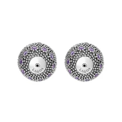 Silver<LAGOS Amethyst Earring Backs