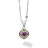 Two-Tone<LAGOS Amethyst Pendant Necklace