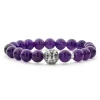 Gemstones<LAGOS Amethyst Silver Station Bead Bracelet
