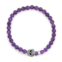 Bracelets<LAGOS Amethyst Skull Bracelet