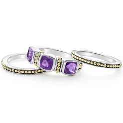 Gemstones<LAGOS Amethyst Stacking Rings