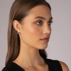 Gemstones<LAGOS Amethyst Stud Earrings