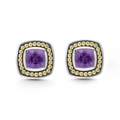 Gemstones<LAGOS Amethyst Stud Earrings