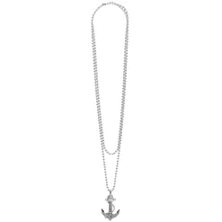 Silver<LAGOS Anchor Pendant Necklace