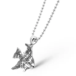 Silver<LAGOS Angel Fish Pendant Necklace