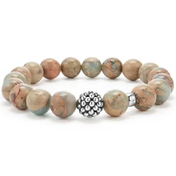 Silver<LAGOS Aqua Tera Jasper Silver Station Bead Bracelet