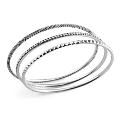 Silver<LAGOS Bangle Set
