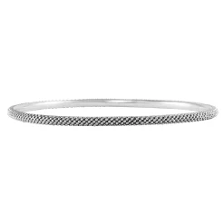 Silver<LAGOS Beaded Bangle