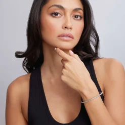 Silver<LAGOS Beaded Bangle