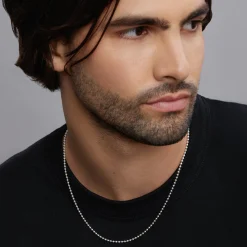 Silver<LAGOS Beaded Chain Necklace