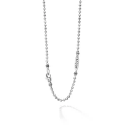 Silver<LAGOS Beaded Chain Necklace