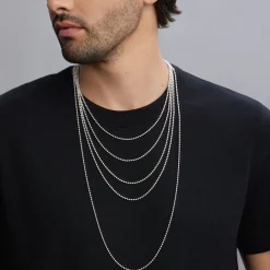 Silver<LAGOS Beaded Chain Necklace