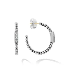 Hoop Earrings<LAGOS Beaded Diamond Hoop Earrings