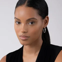 Hoop Earrings<LAGOS Beaded Diamond Hoop Earrings