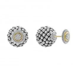 Silver<LAGOS Beaded Earring Backs