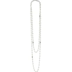 Silver<LAGOS Beaded Pearl Necklace