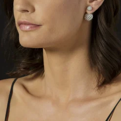 Caviar Earrings<LAGOS Beaded Silver Stud Earrings