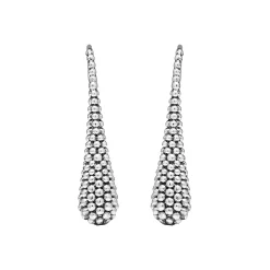 Silver<LAGOS Beaded Teardrop Earrings