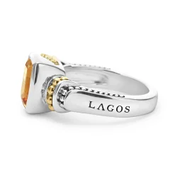 Gemstones<LAGOS Bezel-Set Citrine Ring