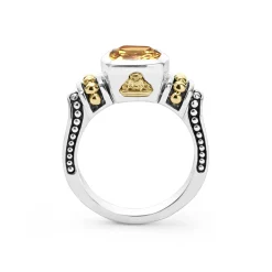 Gemstones<LAGOS Bezel-Set Citrine Ring
