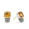 Gemstones<LAGOS Bezel-Set Citrine Stud Earrings