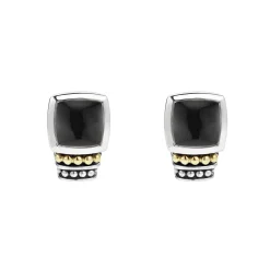 Gemstones<LAGOS Bezel-Set Onyx Stud Earrings