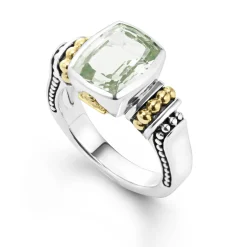 Gemstones<LAGOS Bezel-Set Prasiolite Ring