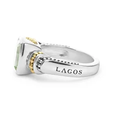 Gemstones<LAGOS Bezel-Set Prasiolite Ring