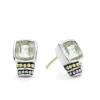 Gemstones<LAGOS Bezel-Set Prasiolite Stud Earrings