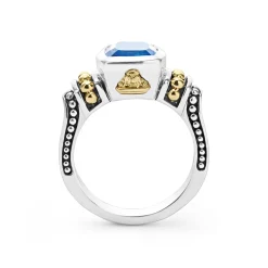 Gemstones<LAGOS Bezel-Set Swiss Blue Topaz Ring