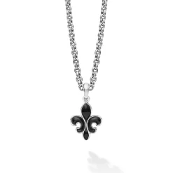Necklaces & Chains<LAGOS Black Agate Fleur De Lis Amulet Necklace