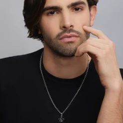 Necklaces & Chains<LAGOS Black Agate Fleur De Lis Amulet Necklace