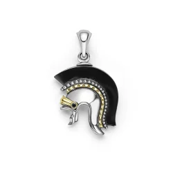 Amulets<LAGOS Black Agate Helmet Amulet