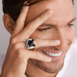 Rings<LAGOS Black Agate Krunch Ring