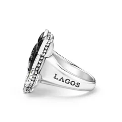 Rings<LAGOS Black Agate Krunch Ring