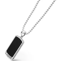 Necklaces & Chains<LAGOS Black Agate Tag Amulet Necklace