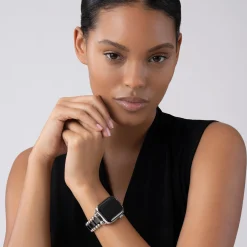 Watch Bands<LAGOS Black Ceramic And Stainless Steel Watch Bracelet-38-45Mm